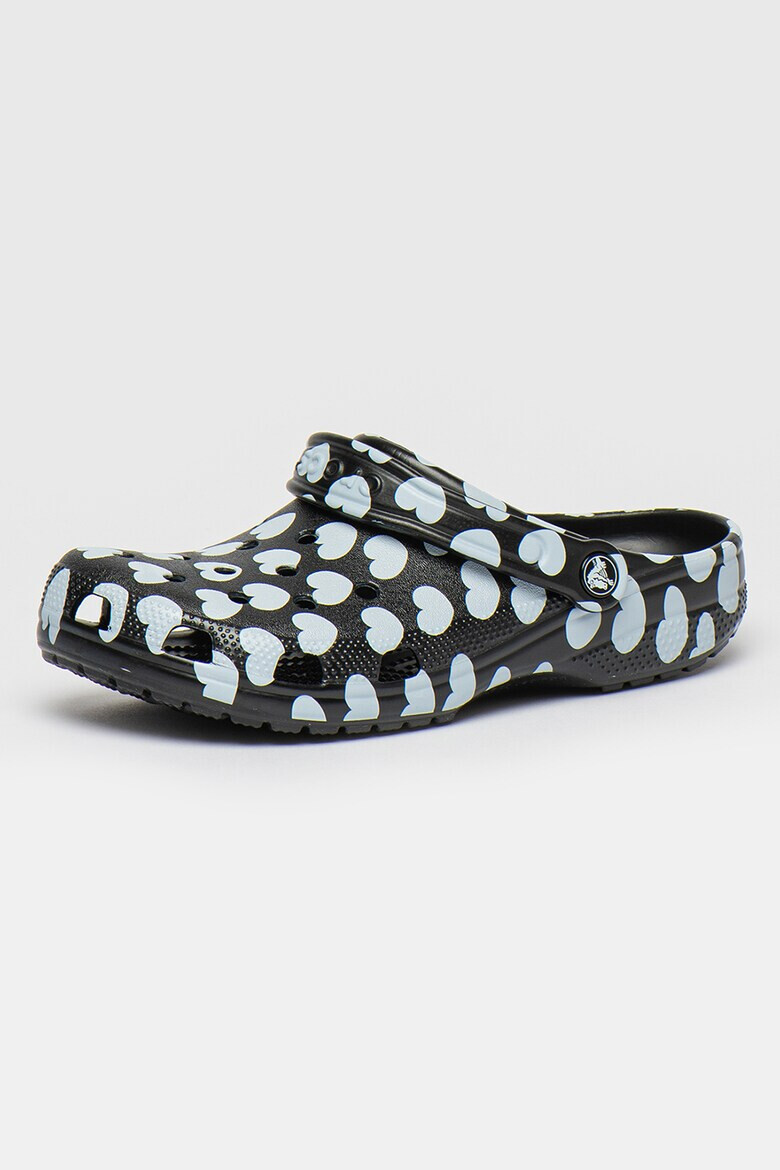 Crocs Saboti unisex cu imprimeu cu inimi - Pled.ro