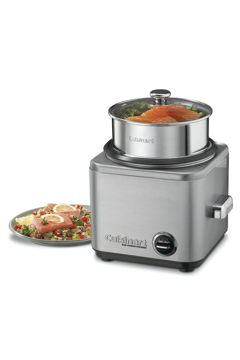 Cuisinart Aparat multifunctional pentru orez si gatire la aburi 650W fara PFOA 1.4L functie de mentinere la cald Argintiu - Pled.ro