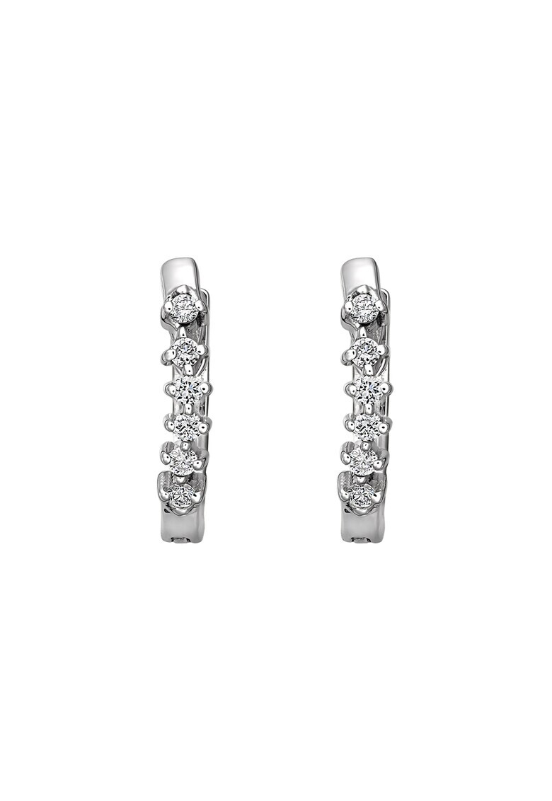 D Diamond Cercei din aur de 14K cu 12 diamante - Pled.ro