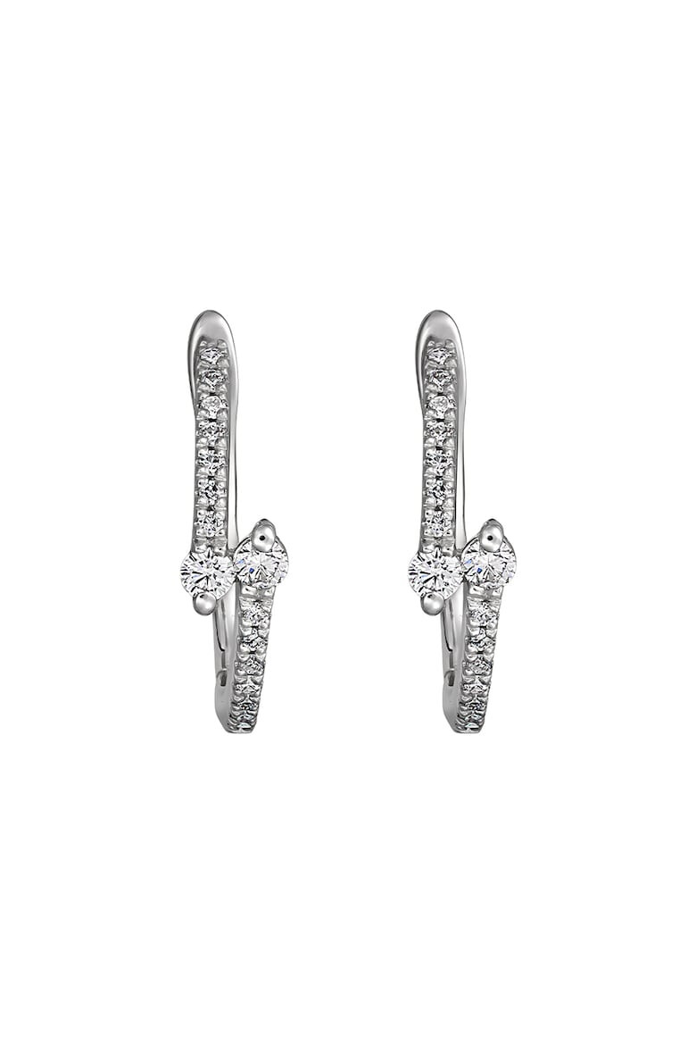 D Diamond Cercei din aur de 14K cu 32 diamante - Pled.ro