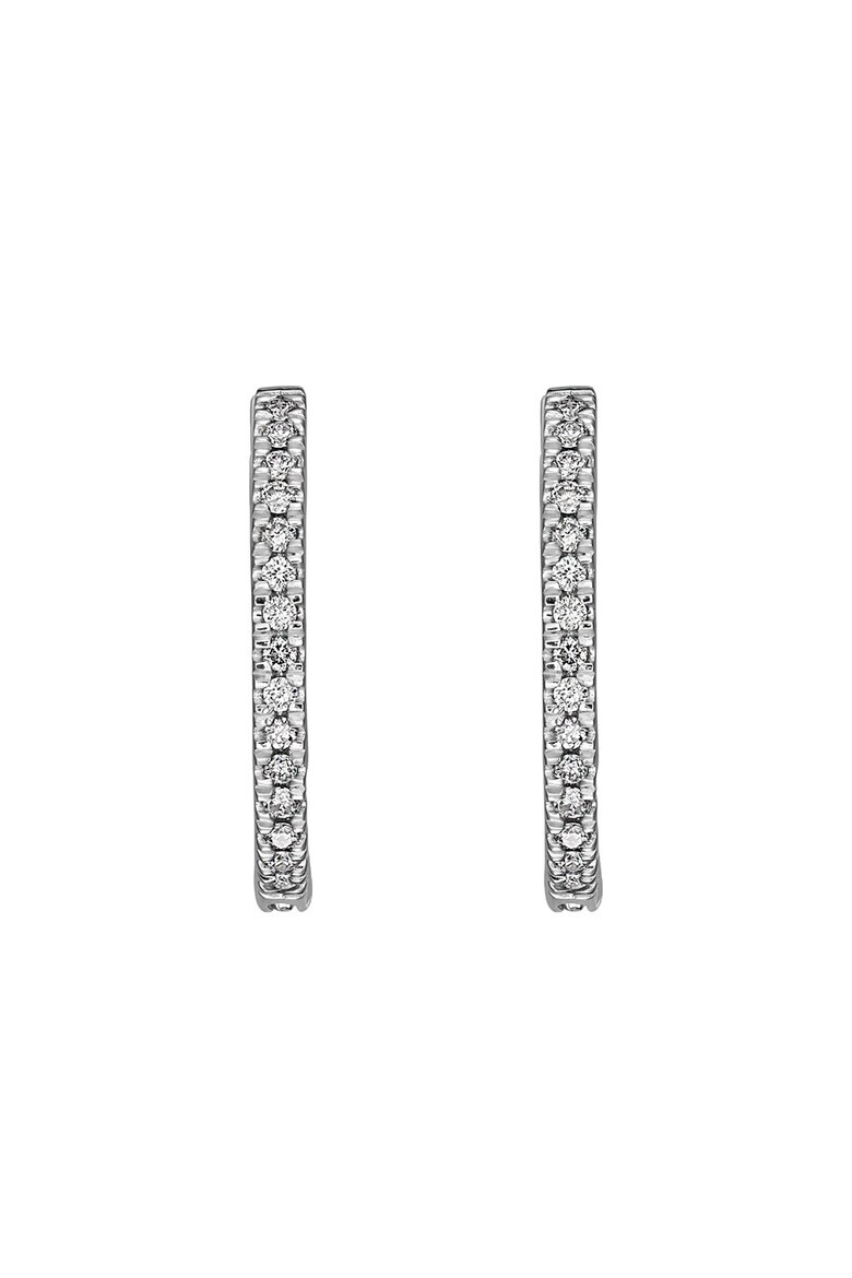 D Diamond Cercei din aur de 14K decorati cu diamante - Pled.ro