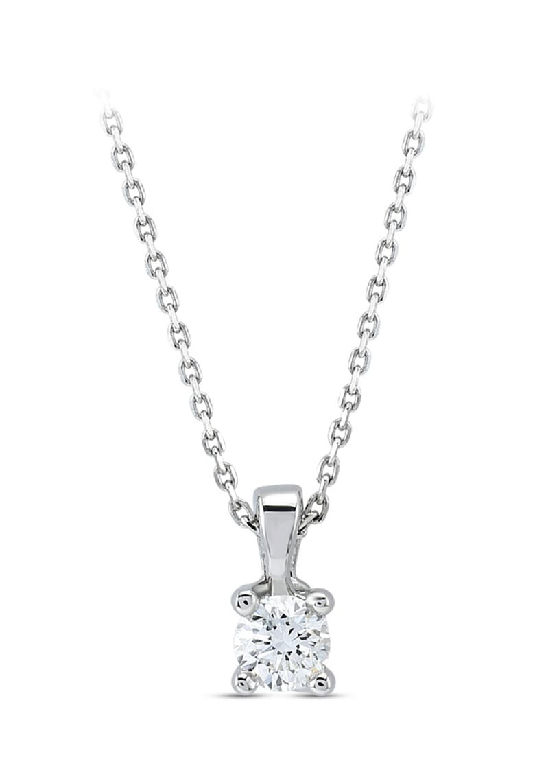 D Diamond Colier din aur de 14K cu pandantiv cu diamant - Pled.ro