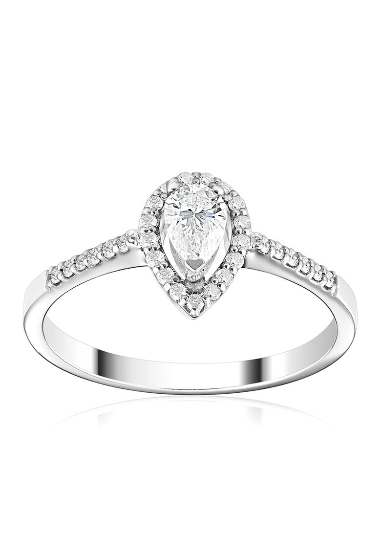 D Diamond Inel de aur alb de 14K cu 30 de diamante - Pled.ro