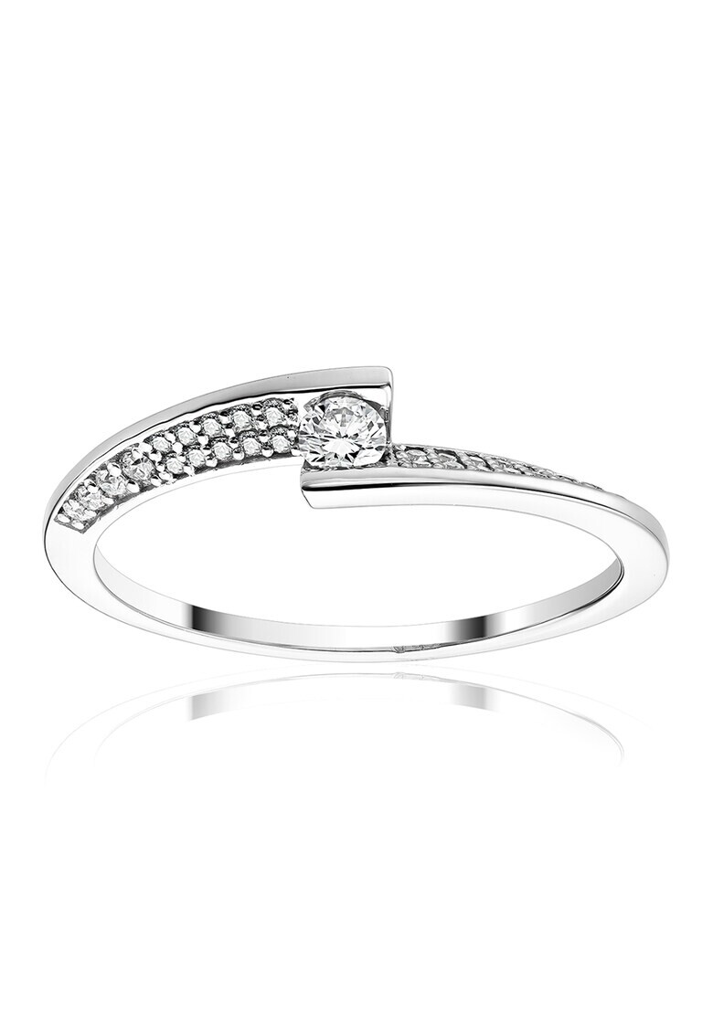 D Diamond Inel de aur alb de 14K decorat cu 29 de diamante - Pled.ro