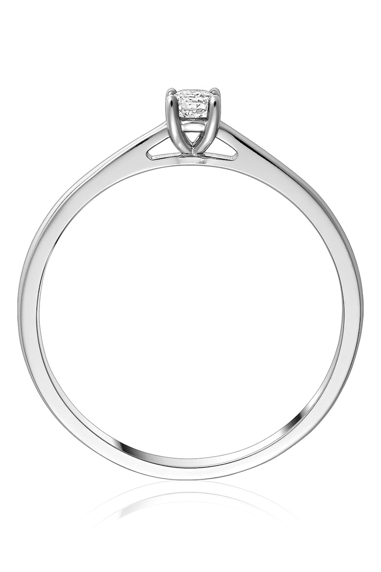 D Diamond Inel de aur alb de 14K decorat cu diamant/ - Pled.ro