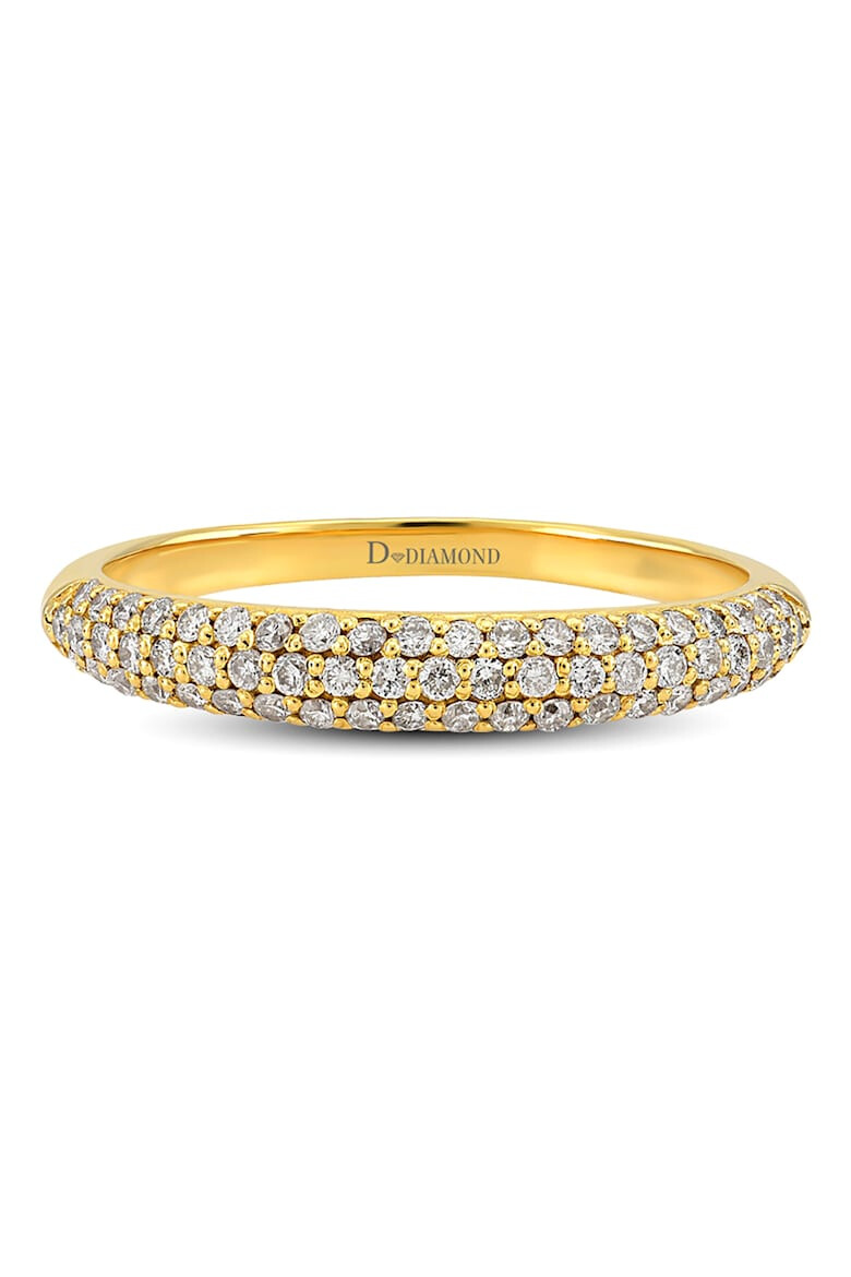 D Diamond Inel de aur de 14K decorat cu diamante - Pled.ro