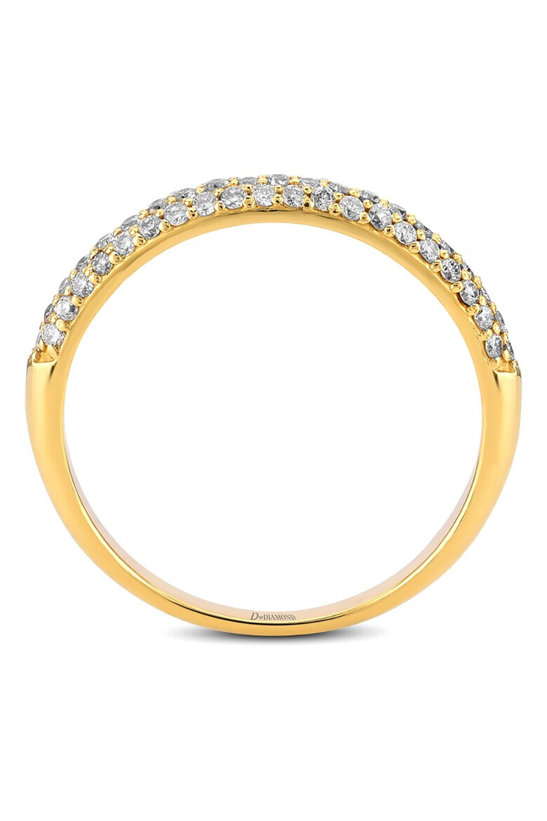 D Diamond Inel de aur de 14K decorat cu diamante - Pled.ro