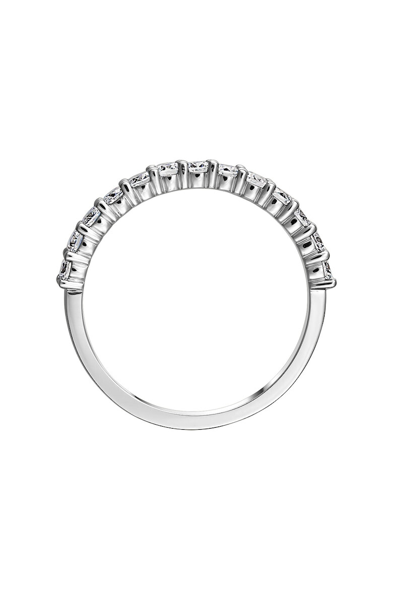 D Diamond Inel din aur alb de 14K decorat cu 13 diamante - Pled.ro