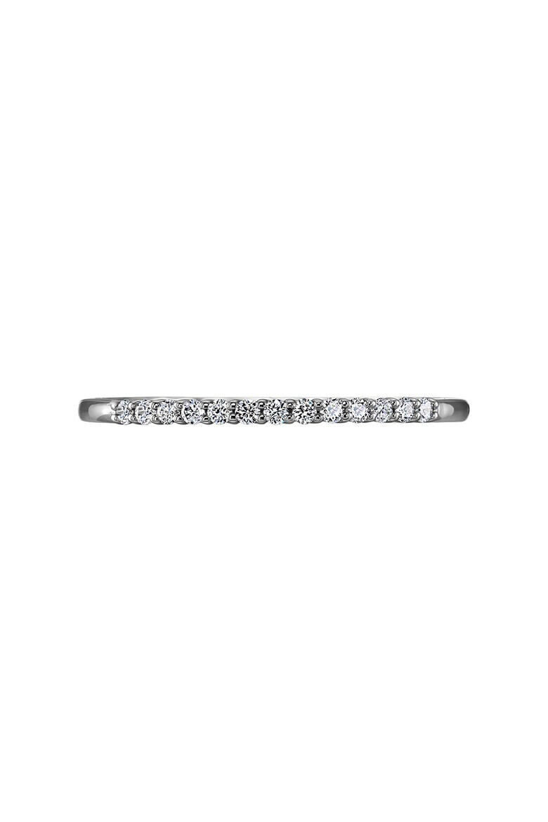 D Diamond Inel din aur alb de 14K decorat cu 13 diamante - Pled.ro