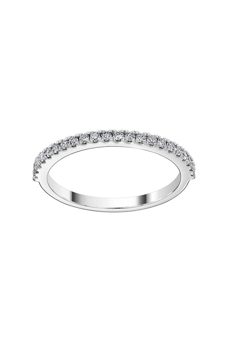 D Diamond Inel din aur alb de 14K decorat cu 21 de diamante - Pled.ro