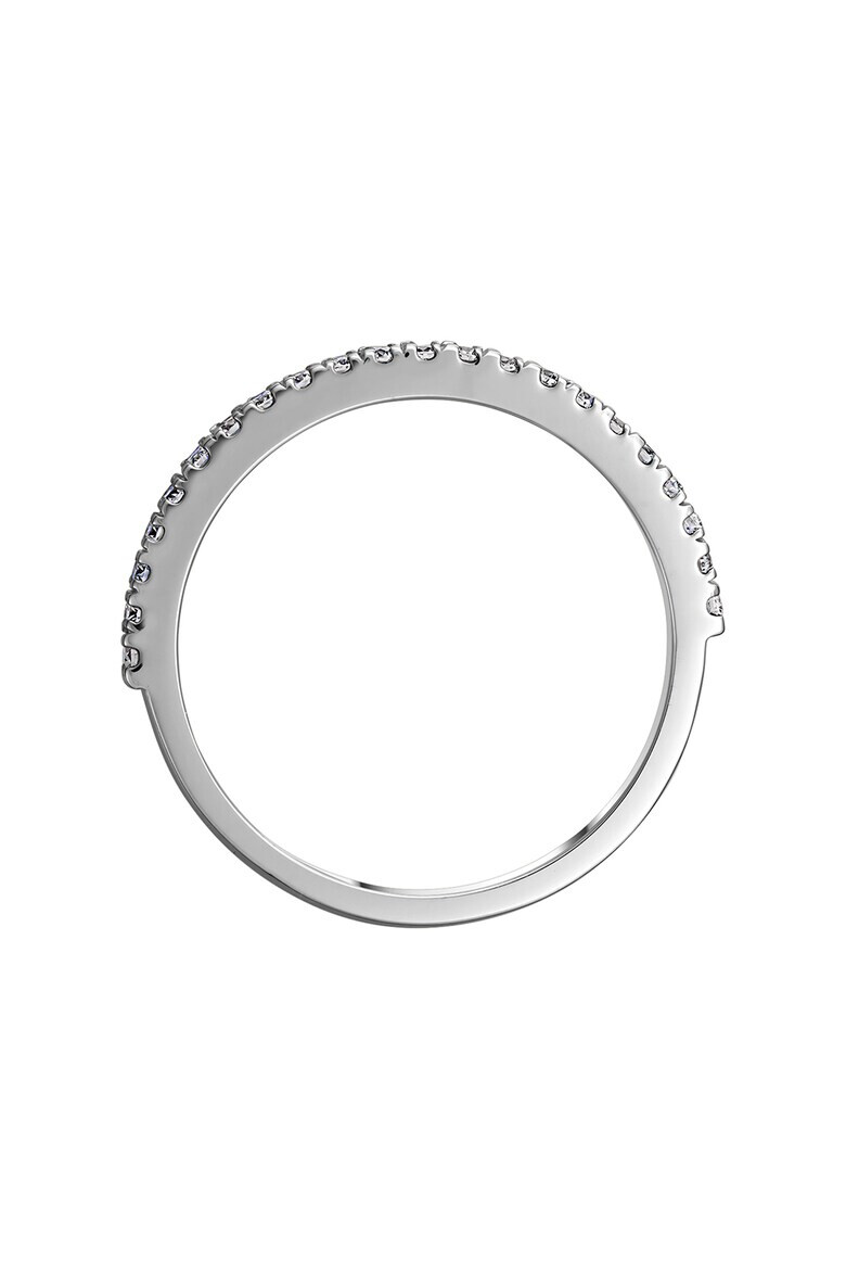 D Diamond Inel din aur alb de 14K decorat cu 21 de diamante - Pled.ro