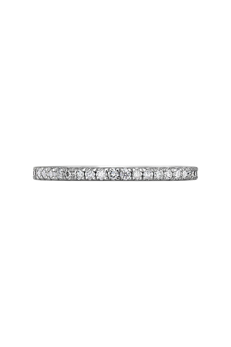 D Diamond Inel din aur alb de 14K decorat cu 21 de diamante - Pled.ro