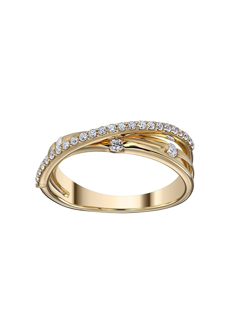 D Diamond Inel din aur de 14K decorat cu 27 de diamante - Pled.ro