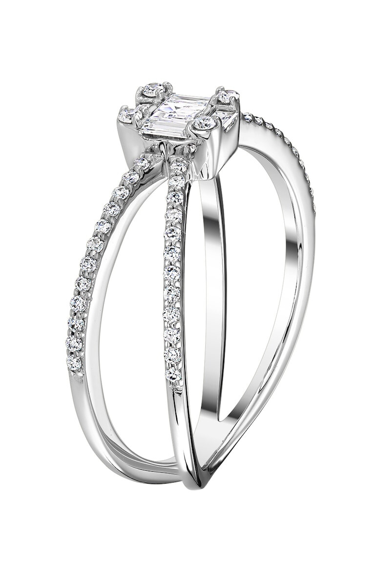 D Diamond Inel din aur de 14K decorat cu diamante - Pled.ro