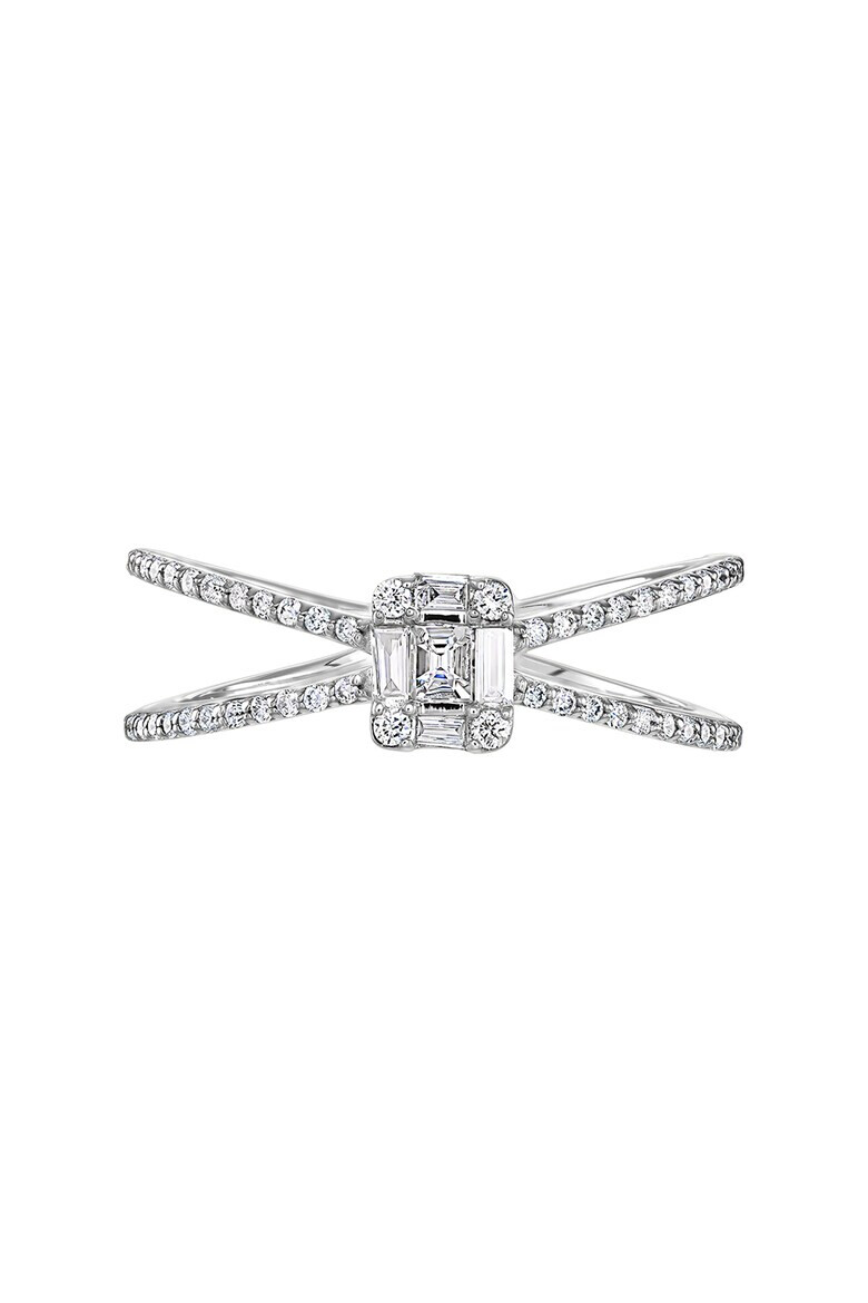 D Diamond Inel din aur de 14K decorat cu diamante - Pled.ro