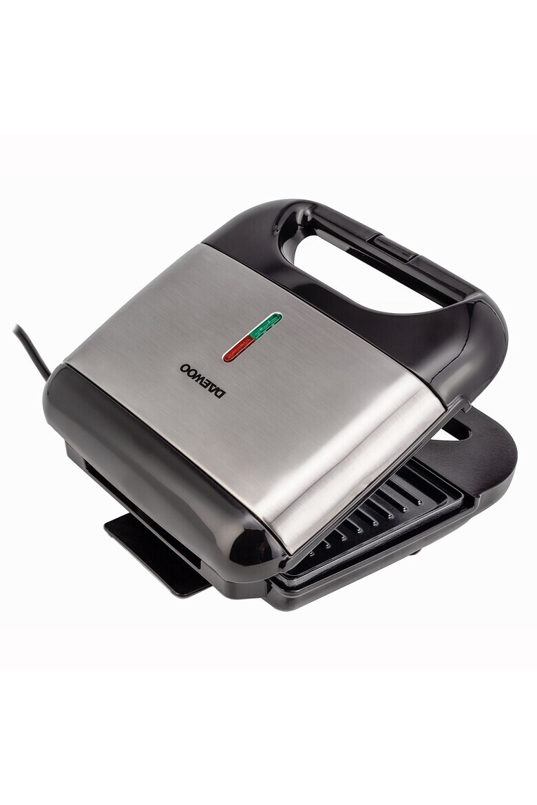 Daewoo Sandwich maker 800 W placi neaderente indicator luminos maner Cool Touch clapeta de blocare - Pled.ro