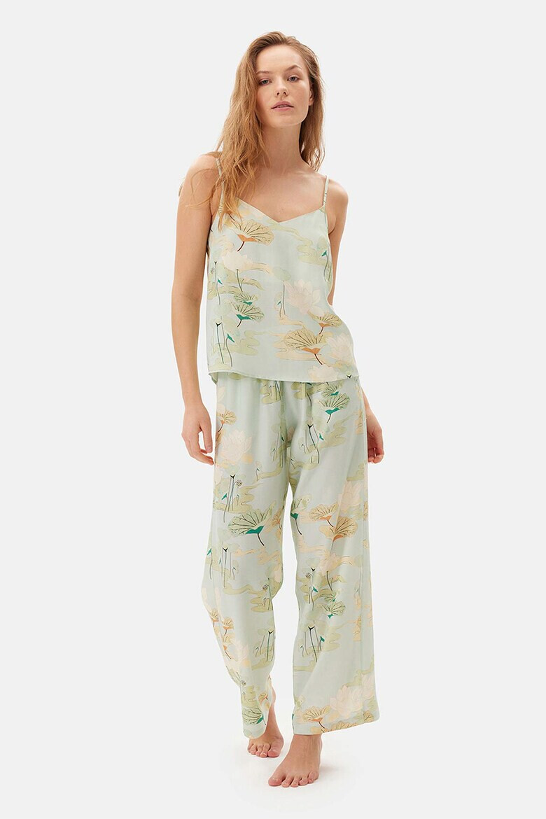 DAGI Pantaloni cu croiala ampla si model floral - Pled.ro