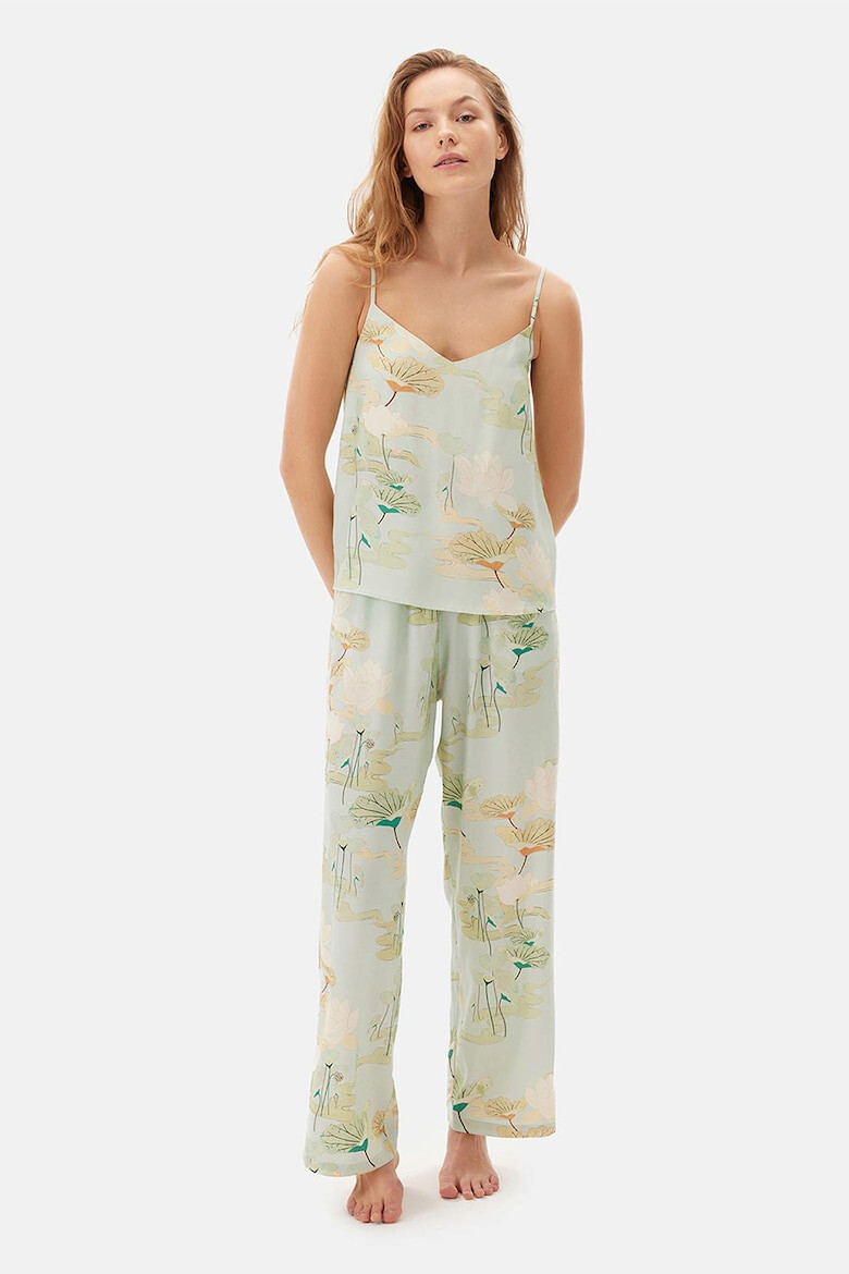 DAGI Pantaloni cu croiala ampla si model floral - Pled.ro