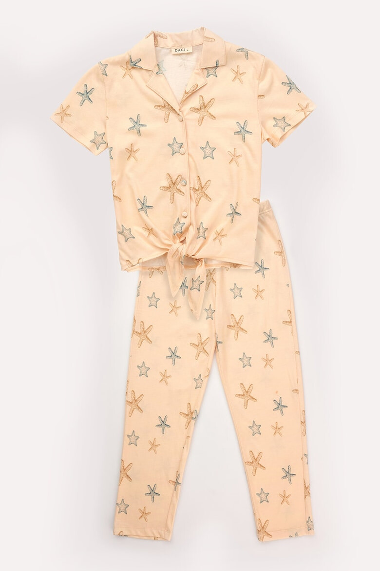 DAGI Pijama de bumbac cu model cu stea de mare - Pled.ro