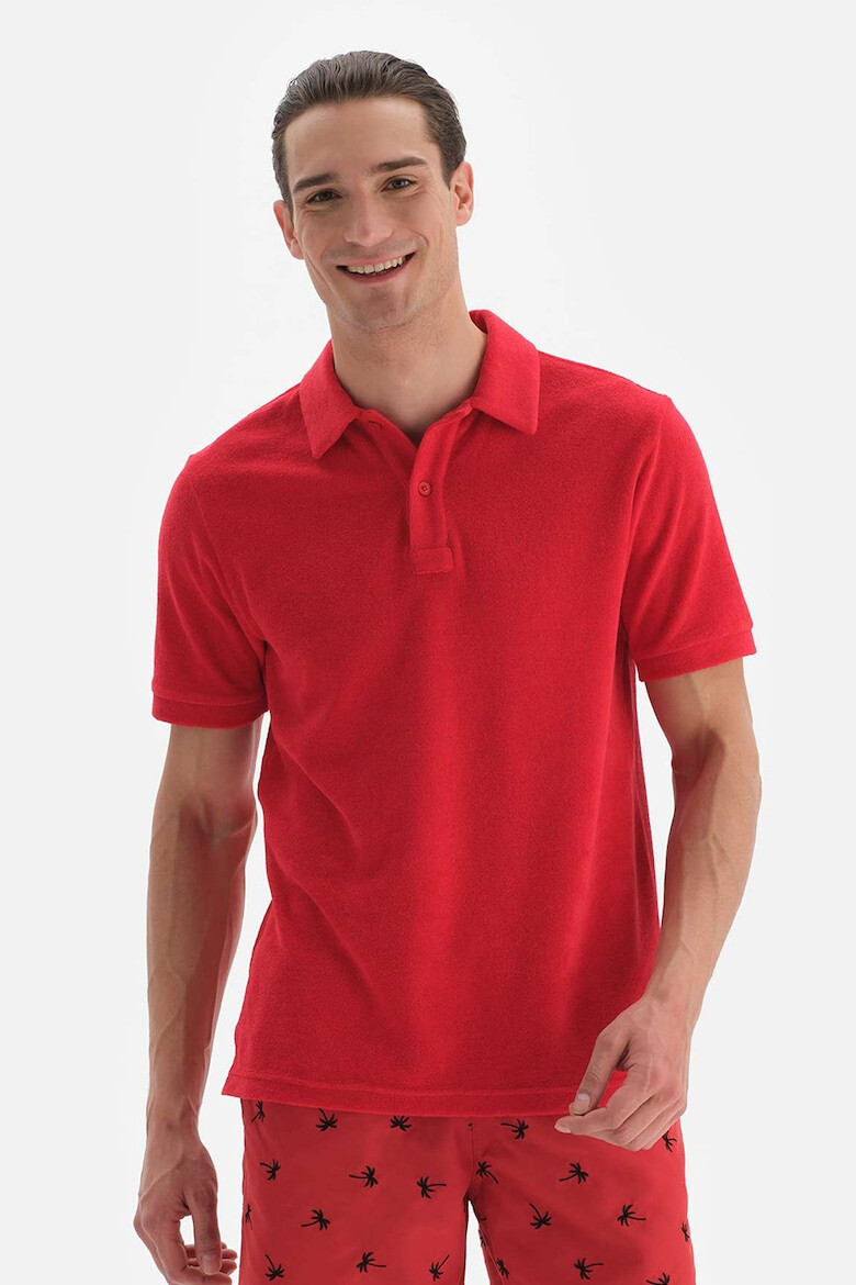 DAGI Tricou polo cu fenta cu nasturi - Pled.ro