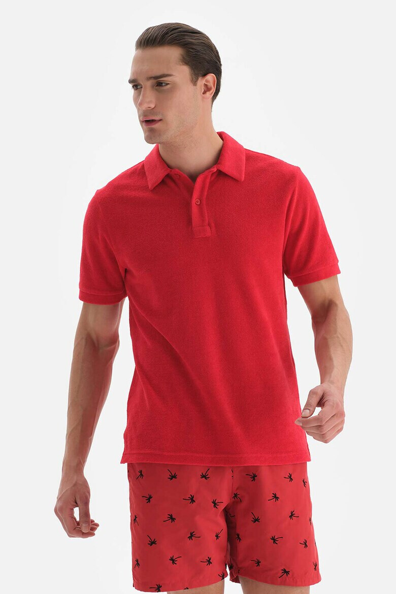 DAGI Tricou polo cu fenta cu nasturi - Pled.ro