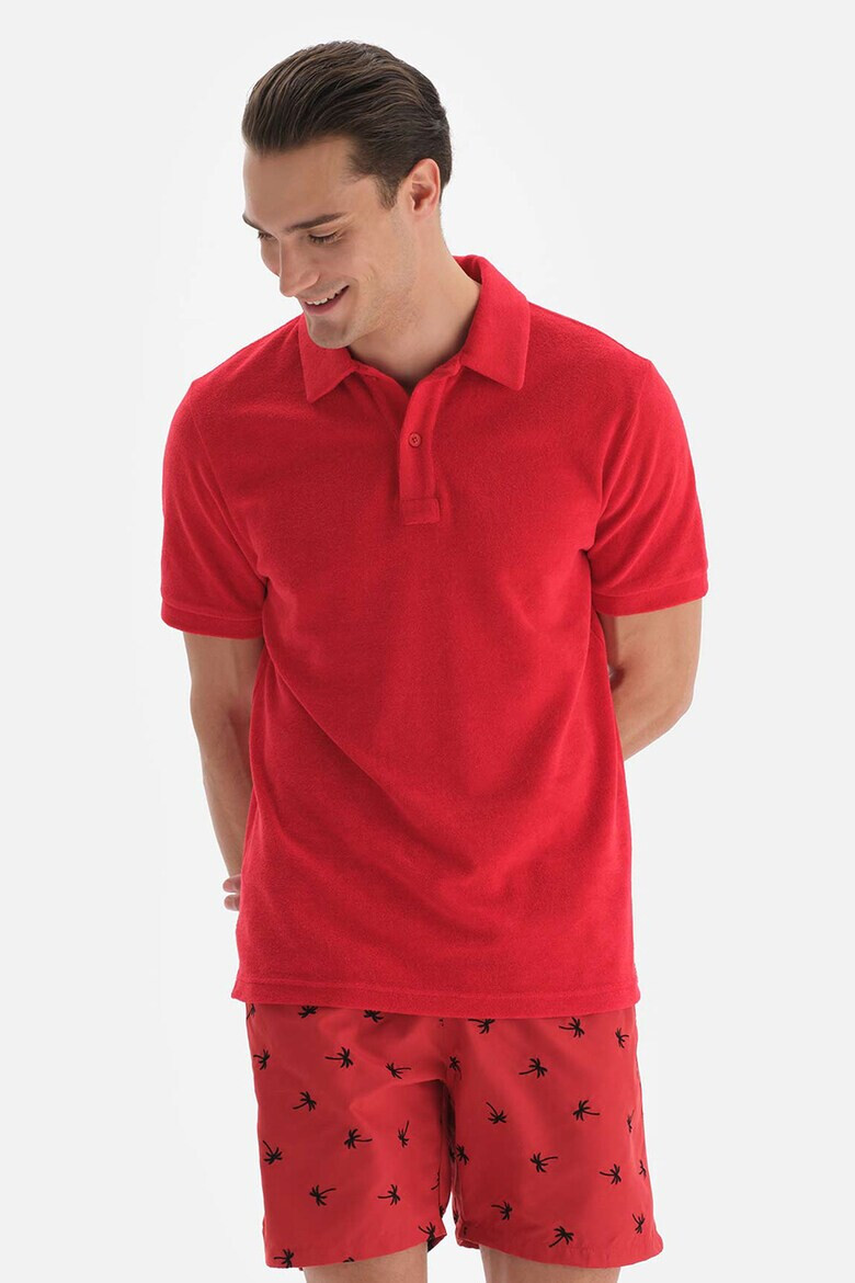 DAGI Tricou polo cu fenta cu nasturi - Pled.ro