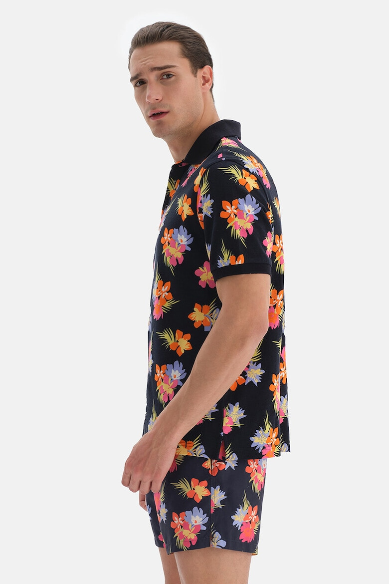 DAGI Tricou polo cu model floral - Pled.ro