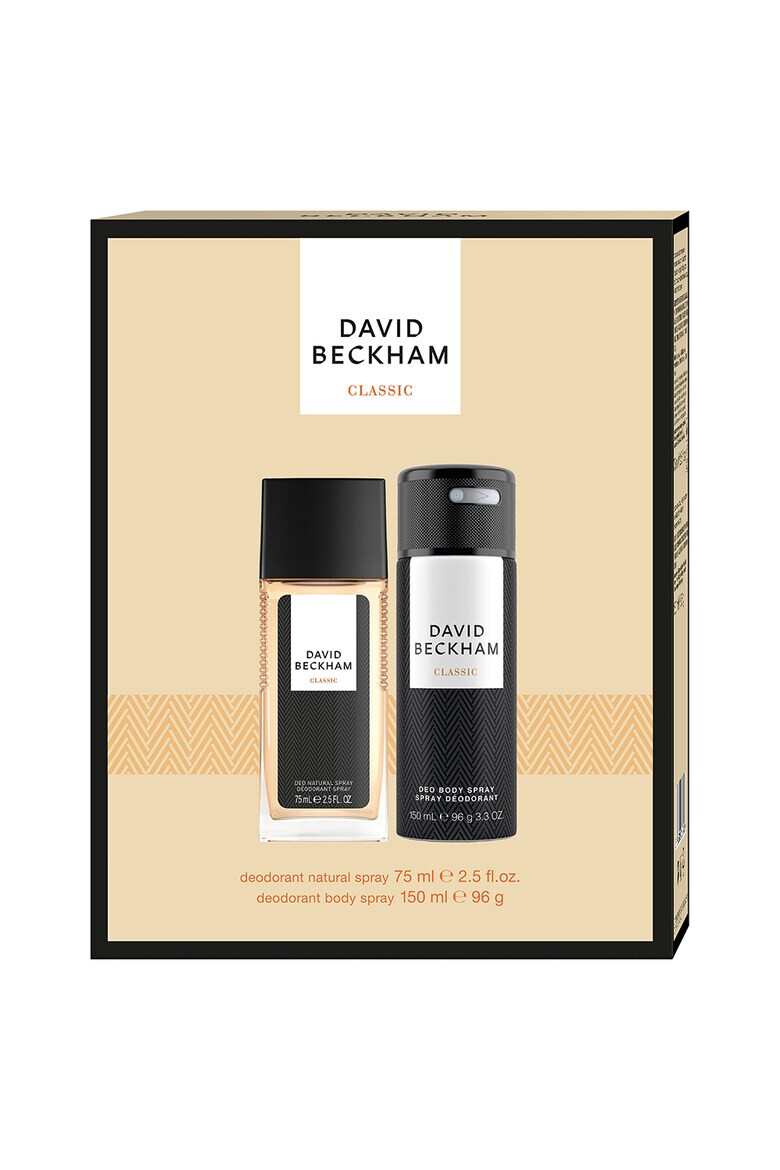 David Beckham Set Cadou Barbati Deodorant Natural Spray 75 ml + Deodorant Body Spray 150 ml - Pled.ro