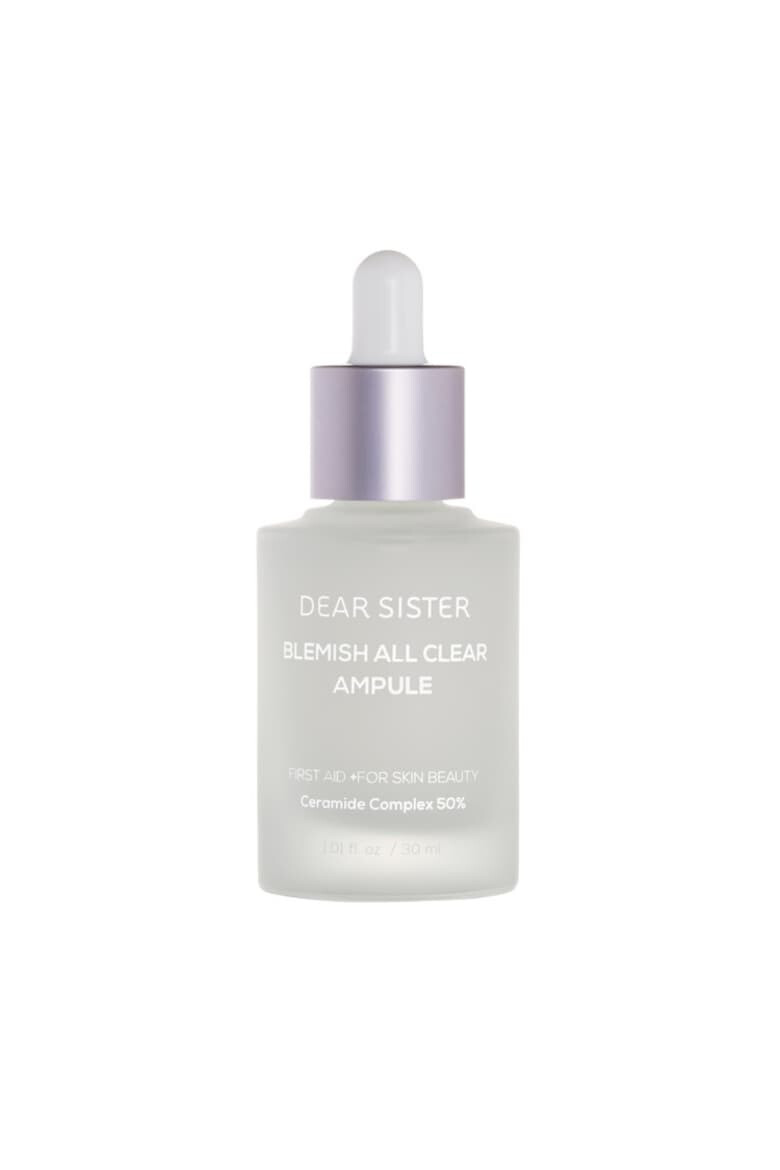 Dear Sister Ser facial pentru indepartarea petelor si a imperfectiunilor cu un complex de Ceramide si Centella Asiatica Blemish All Clear 30 ml - Pled.ro