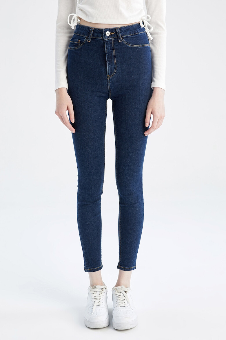 DeFacto Blugi crop skinny cu talie inalta - Pled.ro