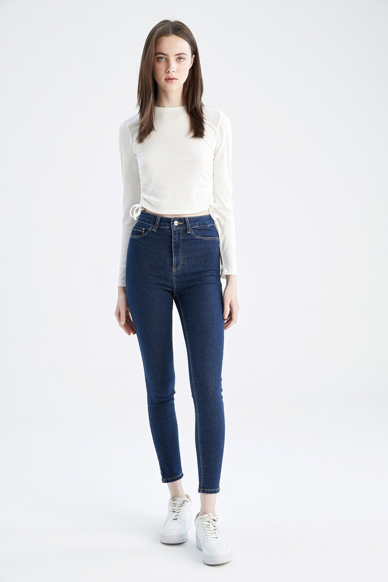 DeFacto Blugi crop skinny cu talie inalta - Pled.ro