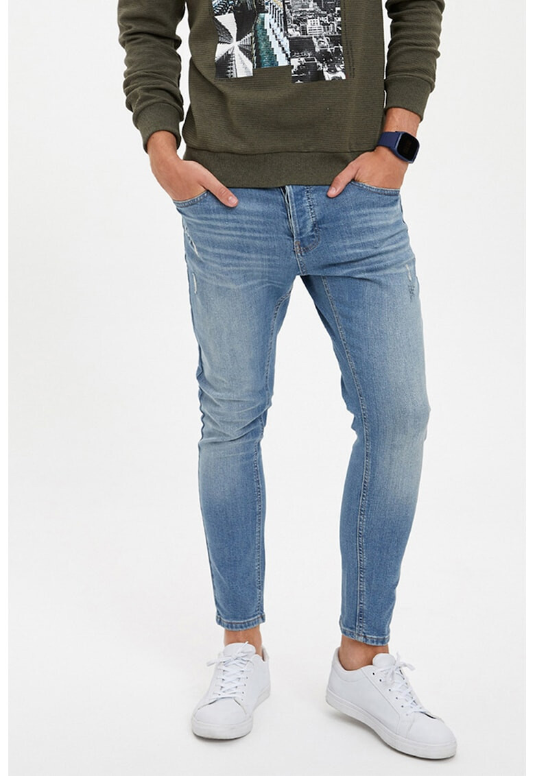 DeFacto Blugi skinny fit cu aspect decolorat - Pled.ro