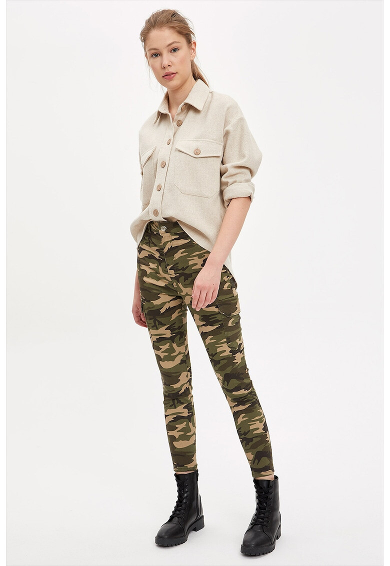 DeFacto Blugi skinny fit cu model camuflaj - Pled.ro