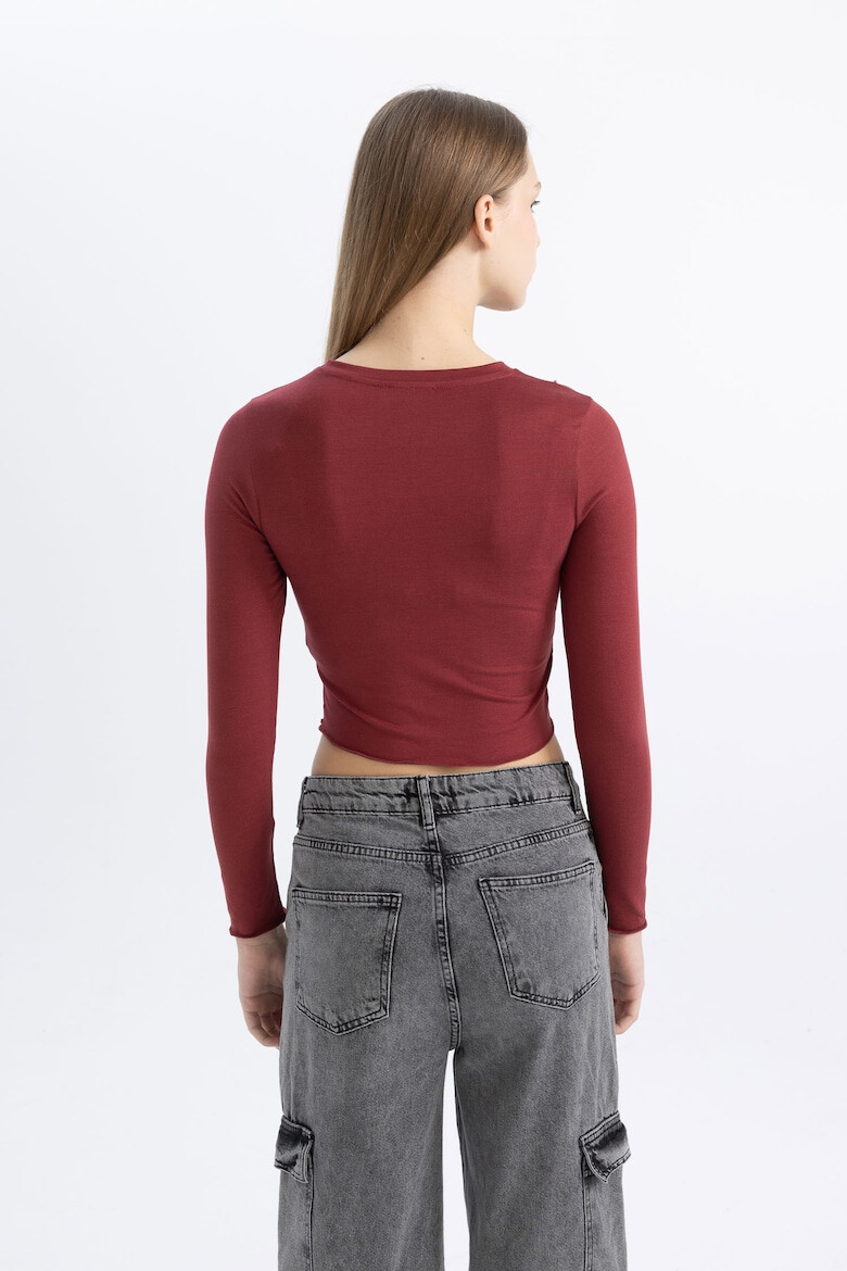 DeFacto Bluza crop cu decolteu rotund - Pled.ro