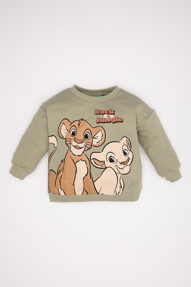 DeFacto Bluza de trening din bumbac cu imprimeu Lion King - Pled.ro