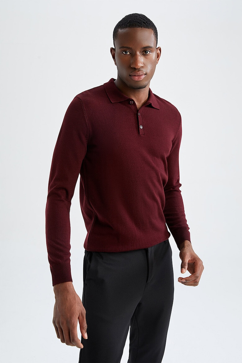 DeFacto Bluza polo slim fit tricotata fin - Pled.ro