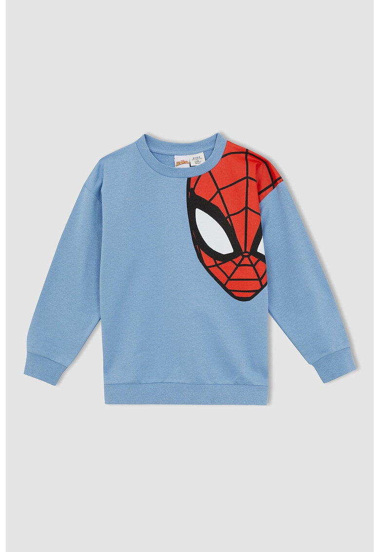 DeFacto Bluza sport cu decolteu la baza gatului si imprimeu Spiderman - Pled.ro