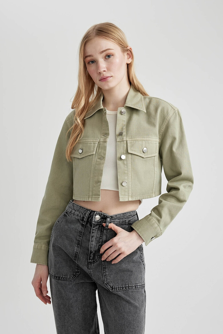 DeFacto Camasa crop din denim - Pled.ro