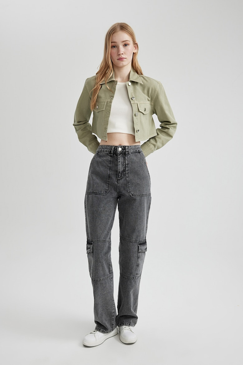 DeFacto Camasa crop din denim - Pled.ro