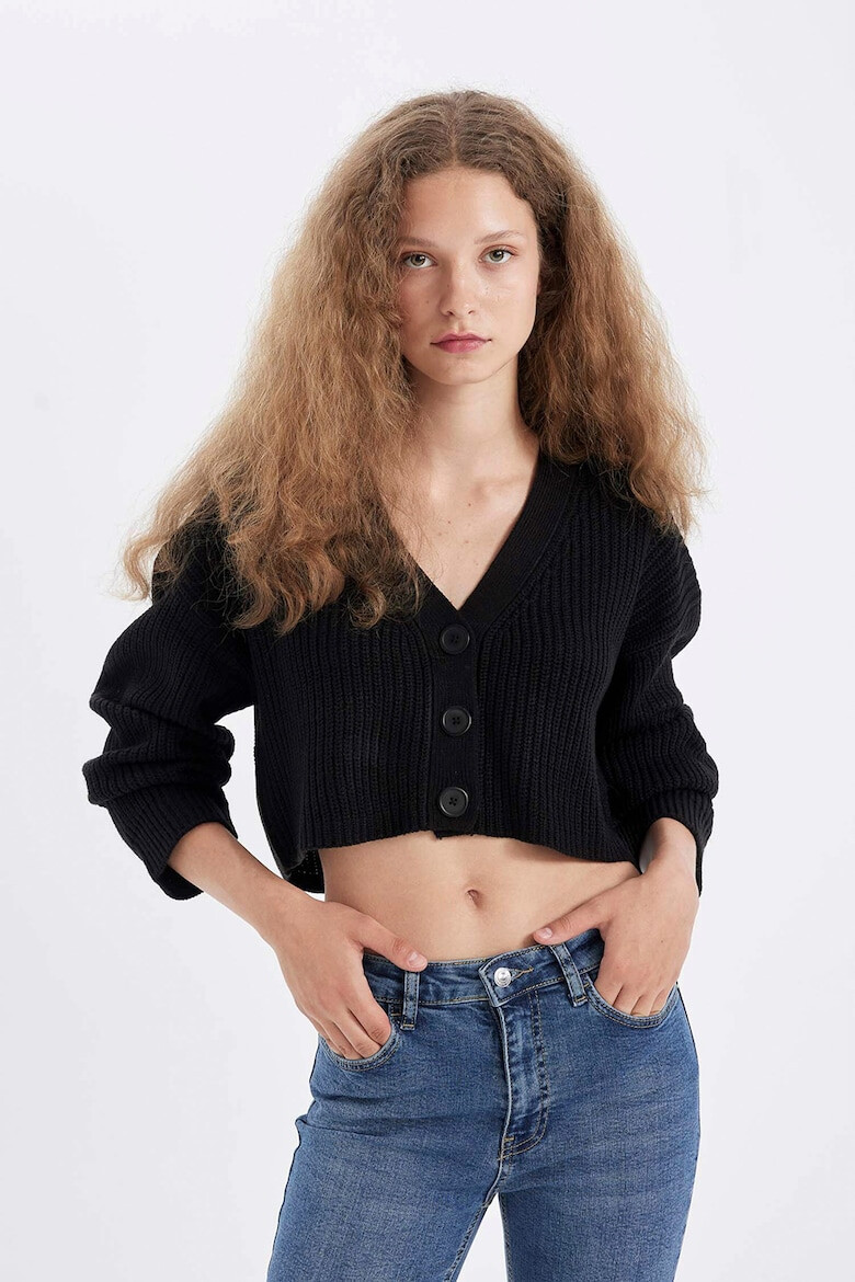 DeFacto Cardigan crop cu decolteu in V - Pled.ro