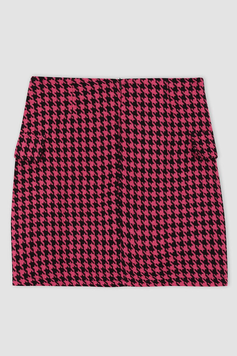 DeFacto Fusta cu model houndstooth si nasturi decorativi - Pled.ro