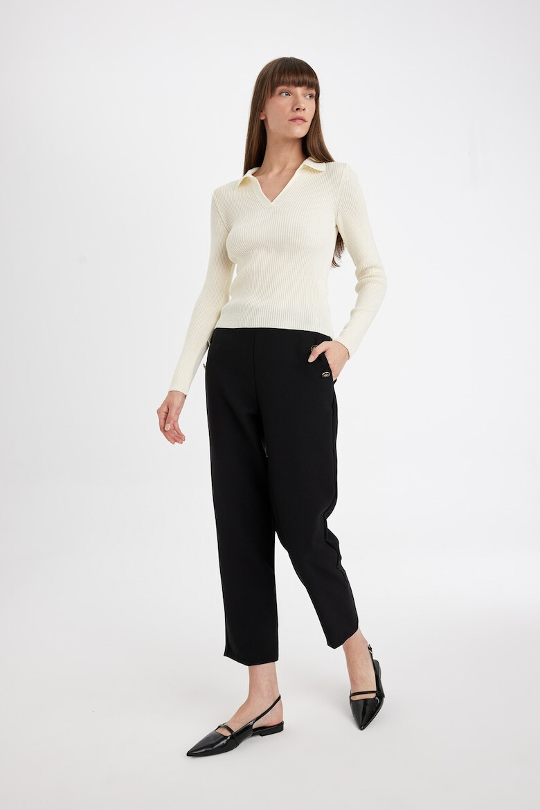 DeFacto Pantaloni crop cu talie inalta - Pled.ro