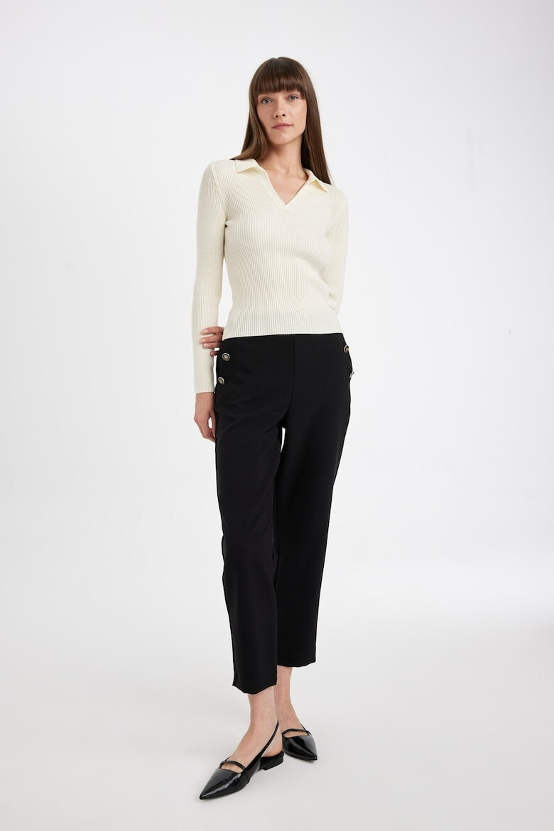 DeFacto Pantaloni crop cu talie inalta - Pled.ro