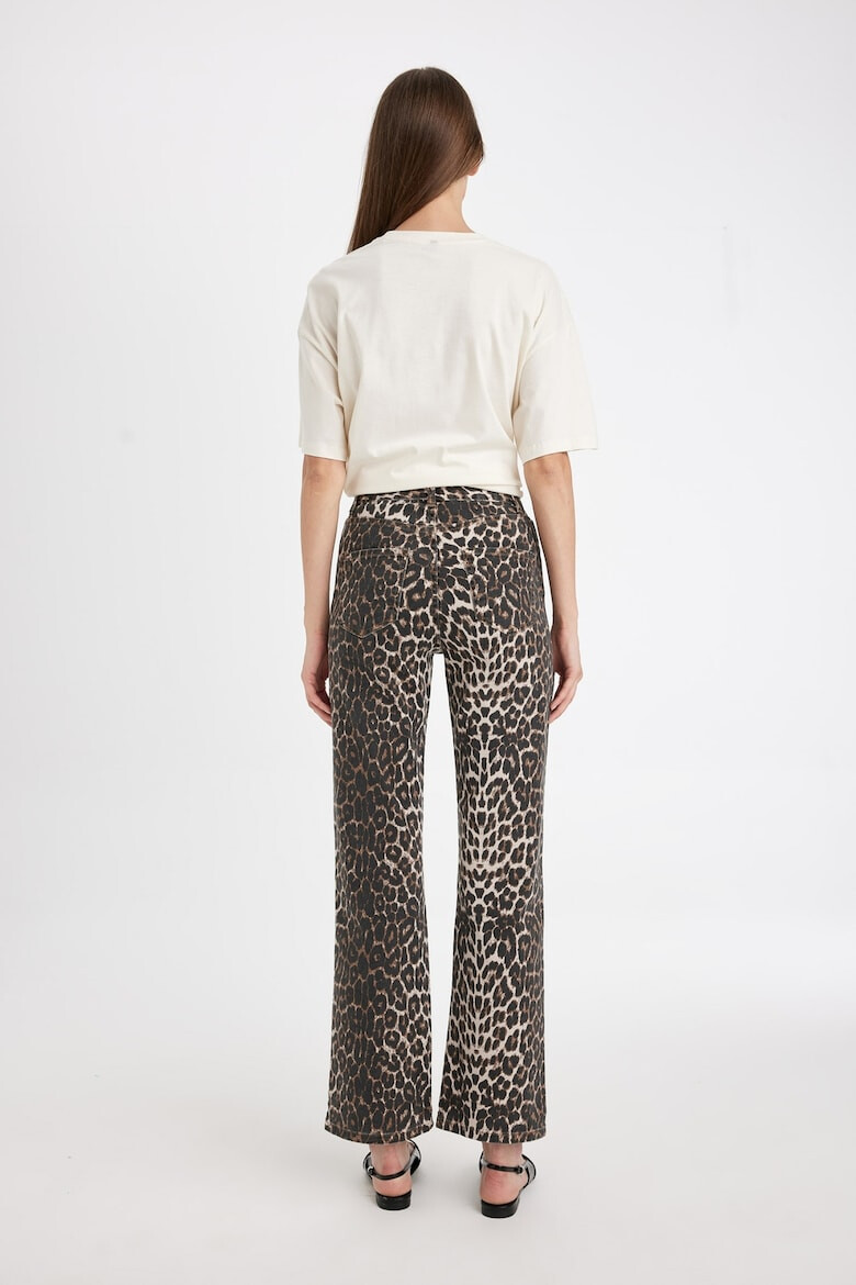 DeFacto Pantaloni drepti cu animal print - Pled.ro