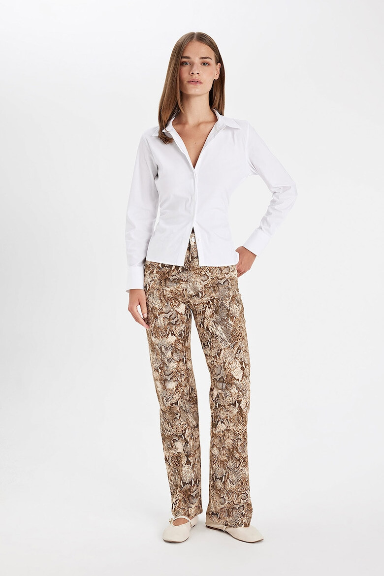 DeFacto Pantaloni drepti cu animal print - Pled.ro