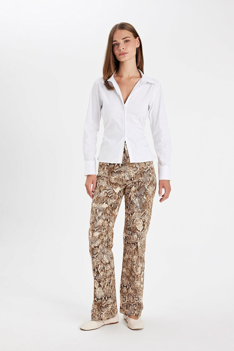 DeFacto Pantaloni drepti cu animal print - Pled.ro