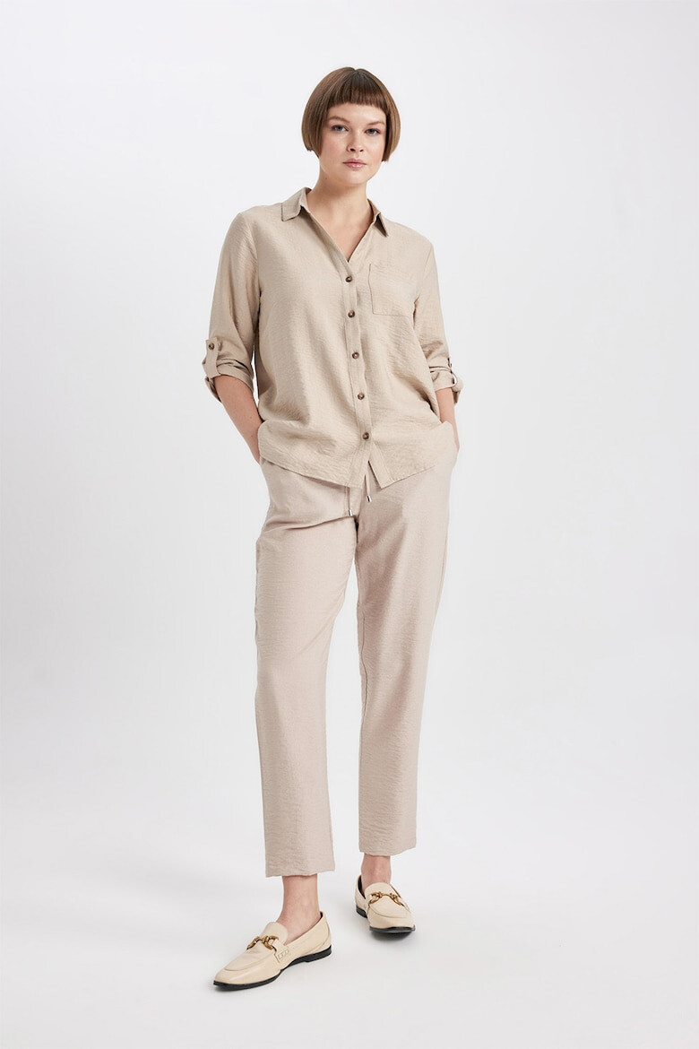 DeFacto Pantaloni relaxed fit cu snur de ajustare in talie - Pled.ro