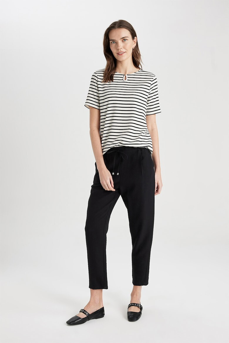 DeFacto Pantaloni relaxed fit cu snur de ajustare in talie - Pled.ro