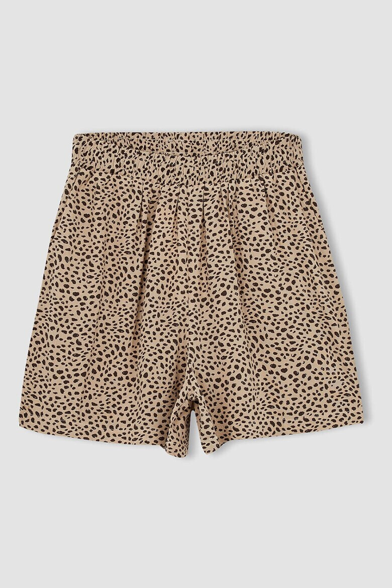 DeFacto Pantaloni scurti cu animal print si talie elastica - Pled.ro