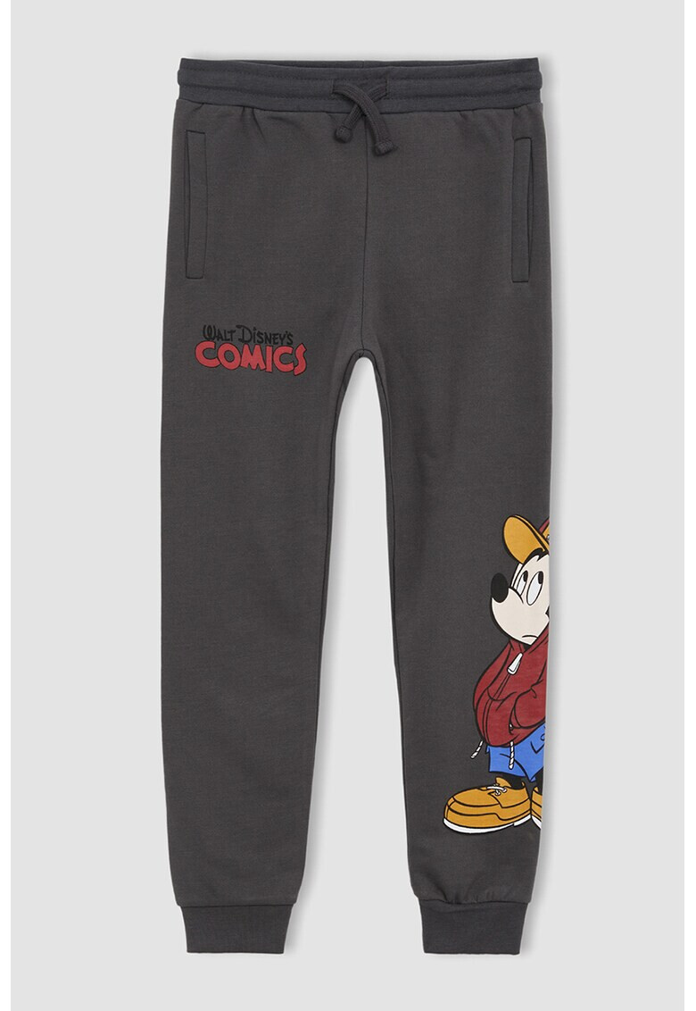 DeFacto Pantaloni sport din amestec de bumbac cu imprimeu Mickey Mouse - Pled.ro